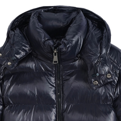 Frilivin Down Jacket with Removable Hood - Navy