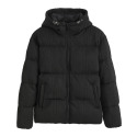 Frilivin Relief Hooded Coat - Black