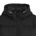 Frilivin Relief Hooded Coat - Black