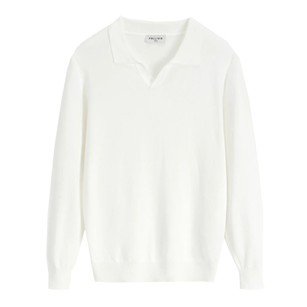 Frilivin Fine-Knit Sweater - White