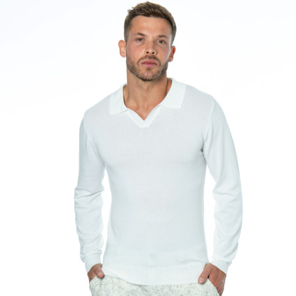 Frilivin Fine-Knit Sweater - White