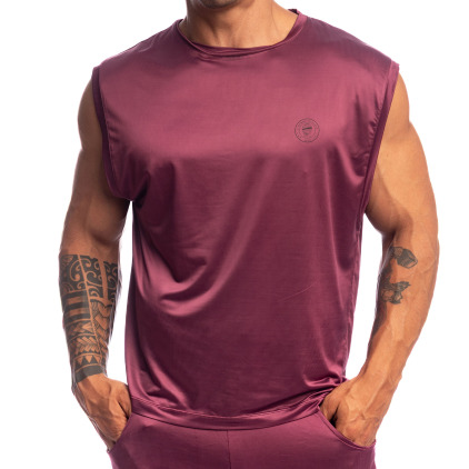 L'Homme invisible Silky Touch Tank Top - Burgundy