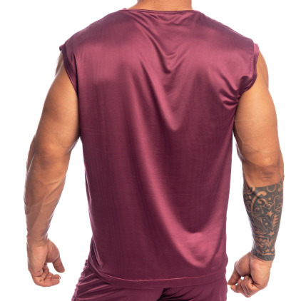 L'Homme invisible Silky Touch Tank Top - Burgundy