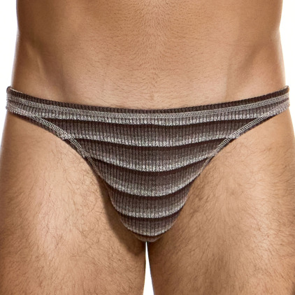 Modus Vivendi Knitted Stripes Low Cut Briefs - Brown