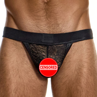 Modus Vivendi Lingerie Lace Tanga Briefs - Black