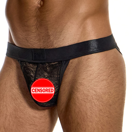 Modus Vivendi Lingerie Lace Tanga Briefs - Black