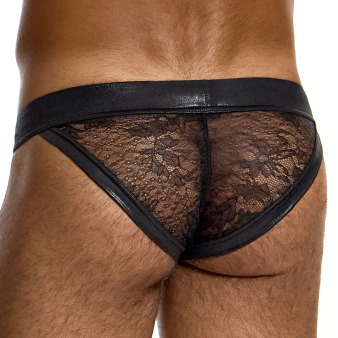 Modus Vivendi Lingerie Lace Tanga Briefs - Black