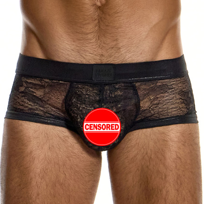 Modus Vivendi Lingerie Lace Trunks - Black