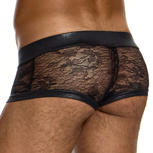 Modus Vivendi Lingerie Lace Trunks - Black