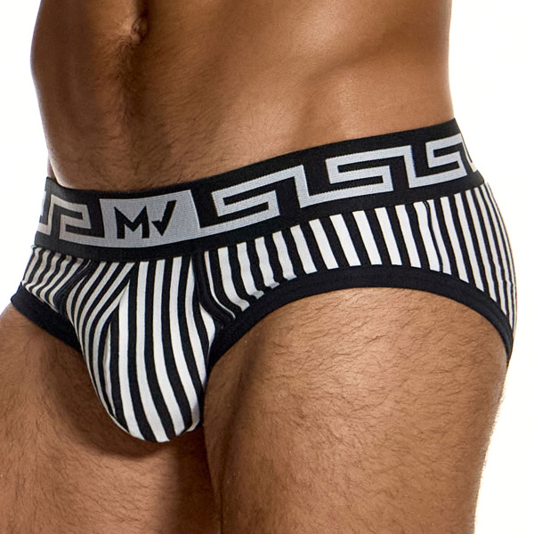 Slip Classic Meander Stripes Blanc - Noir Modus Vivendi