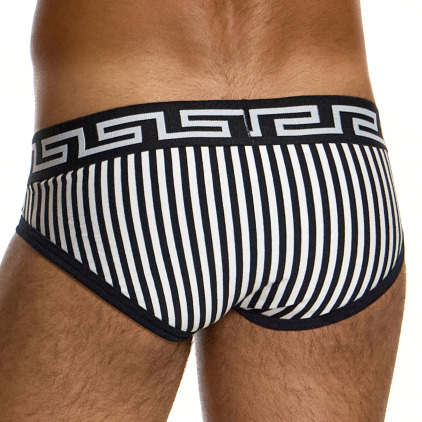 Slip Classic Meander Stripes Blanc - Noir Modus Vivendi