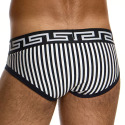 Modus Vivendi Meander Stripes Classic Briefs - White - Black