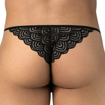 String Dentelle Fine Noir CandyMan