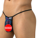 CandyMan Floral Mesh G-String - Blue