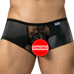 Shorty Dentelle Florale Noir CandyMan