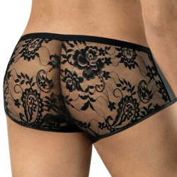 Shorty Dentelle Florale Noir CandyMan