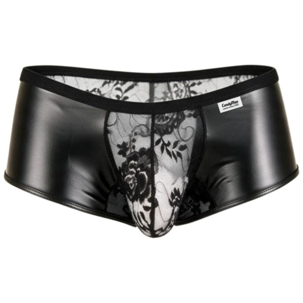 CandyMan Floral Lace Trunks - Black