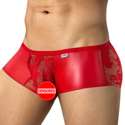 Shorty Dentelle Florale Rouge CandyMan