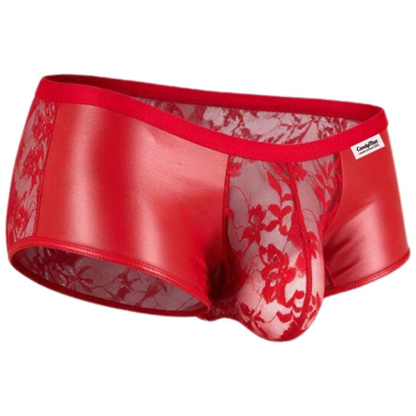 Shorty Dentelle Florale Rouge CandyMan