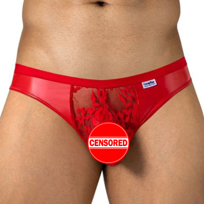 String Dentelle Florale Rouge CandyMan