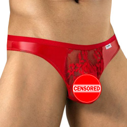 String Dentelle Florale Rouge CandyMan