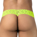 String Résille Dentelle Rose - Jaune Fluo CandyMan