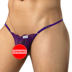 String Mini Dentelle Violet CandyMan