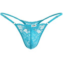 CandyMan Lace Mini G-String - Turquoise