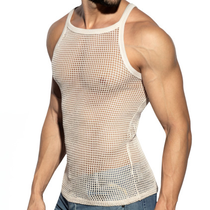 ES Collection Open-Grid Tank Top - Ivory