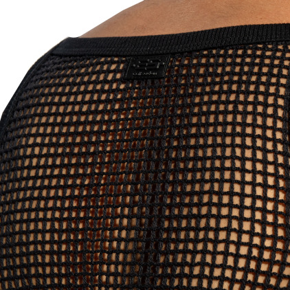 ES Collection Open-Grid Tank Top - Black