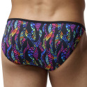 Slip Tanga Funky Styles Imprimé Noir HOM