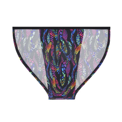 HOM Funky Styles Tanga Briefs - Black Print