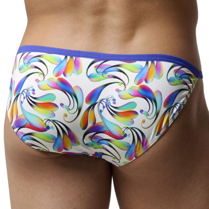 Slip Tanga Funky Styles Imprimé Blanc HOM
