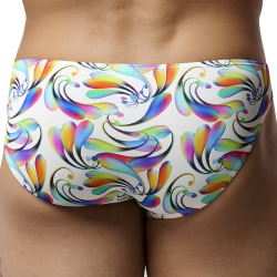 HOM Funky Styles Comfort Micro Briefs - White Print