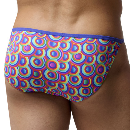 HOM Funky Styles Tanga Briefs - Multicolored Print