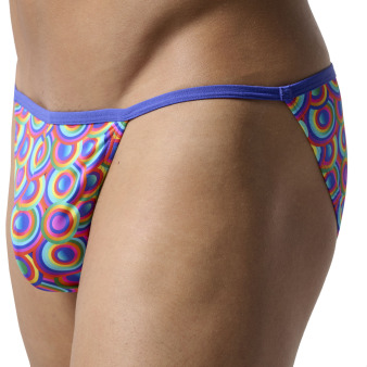 HOM Funky Styles Tanga Briefs - Multicolored Print