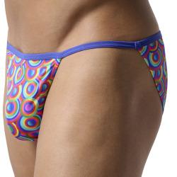 HOM Funky Styles Tanga Briefs - Multicolored Print