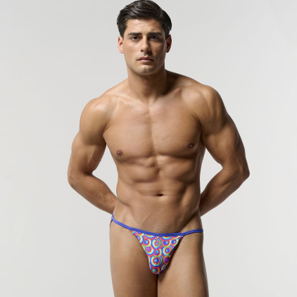 HOM Funky Styles Tanga Briefs - Multicolored Print