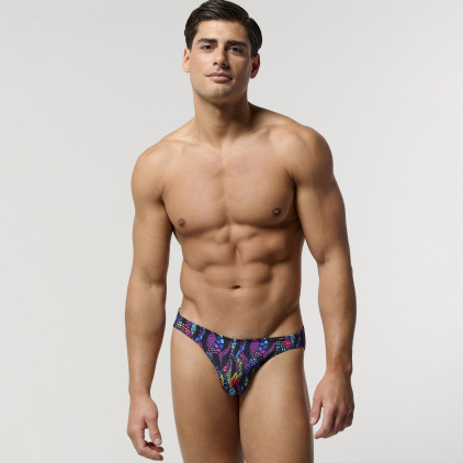 HOM Funky Styles Comfort Micro Briefs - Black Print