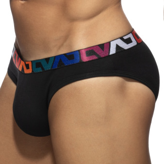 Addicted AD Allover Cotton Briefs - Black