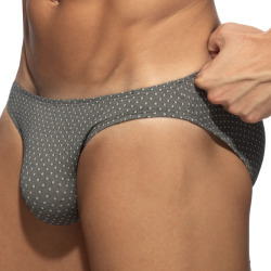 Addicted Dots Bikini Briefs - Charcoal