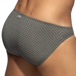 Addicted Dots Bikini Briefs - Charcoal