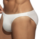 Addicted B&W Rib Bikini Briefs - White
