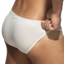 Addicted B&W Rib Bikini Briefs - White