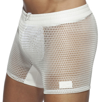 Addicted C-Through Mesh Sport Shorts - White