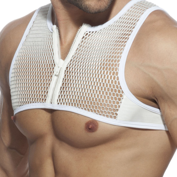 Addicted AD Party Zip Harness - White