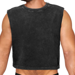 Alpha Charlie Boxy Crop Top - Black