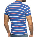ES Collection Striped Polo Shirt - Royal - White