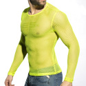 T-Shirt Manches Longues Mesh Jaune Fluo ES Collection