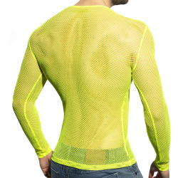 ES Collection Mesh Long Sleeves T-Shirt - Neon Yellow